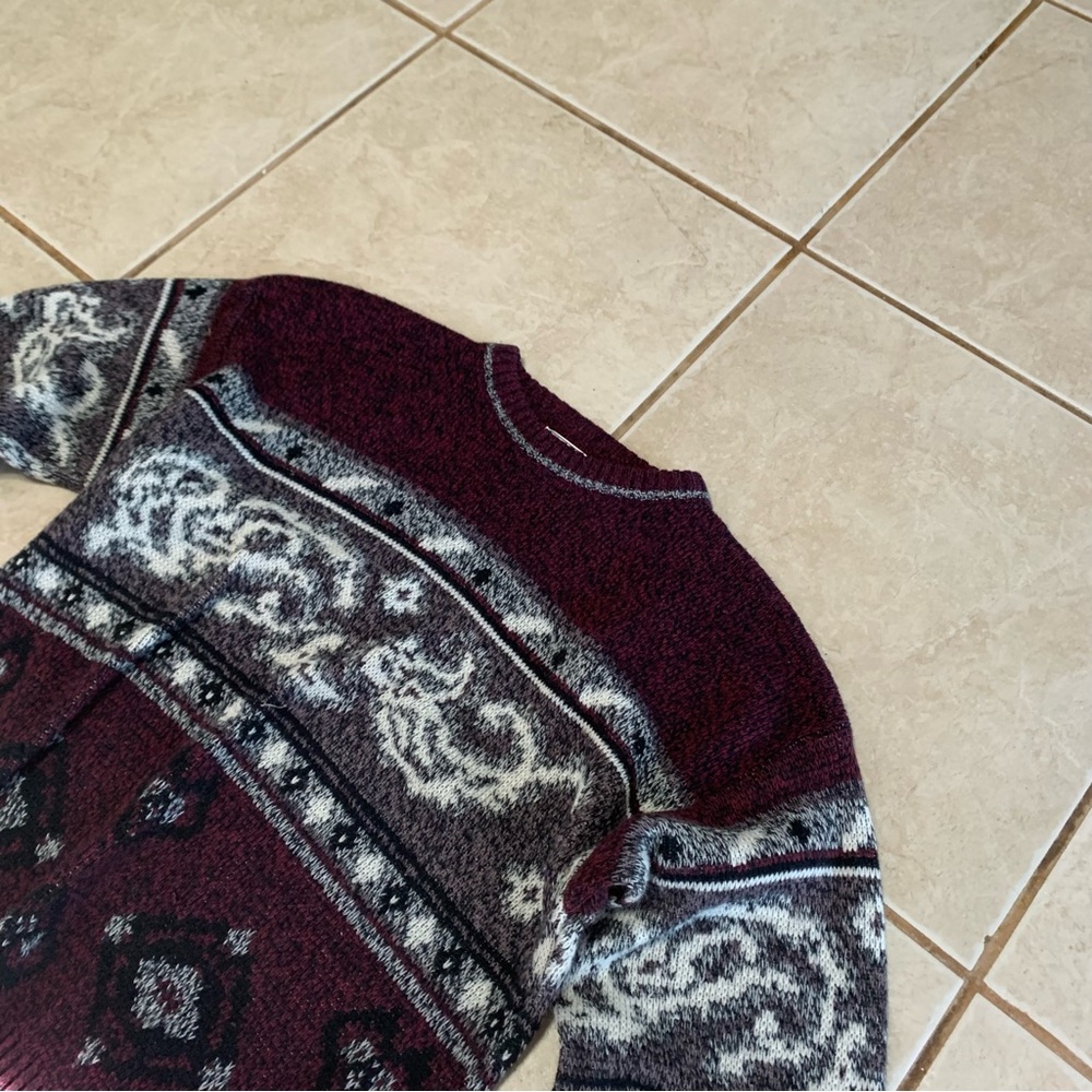Vintage Michael Herald Patterned Knit Sweater M